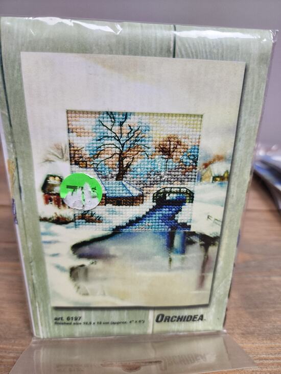 Orchidea Other - Orchidea Complete cross stitch kit - greetings card Winter landscape 6197